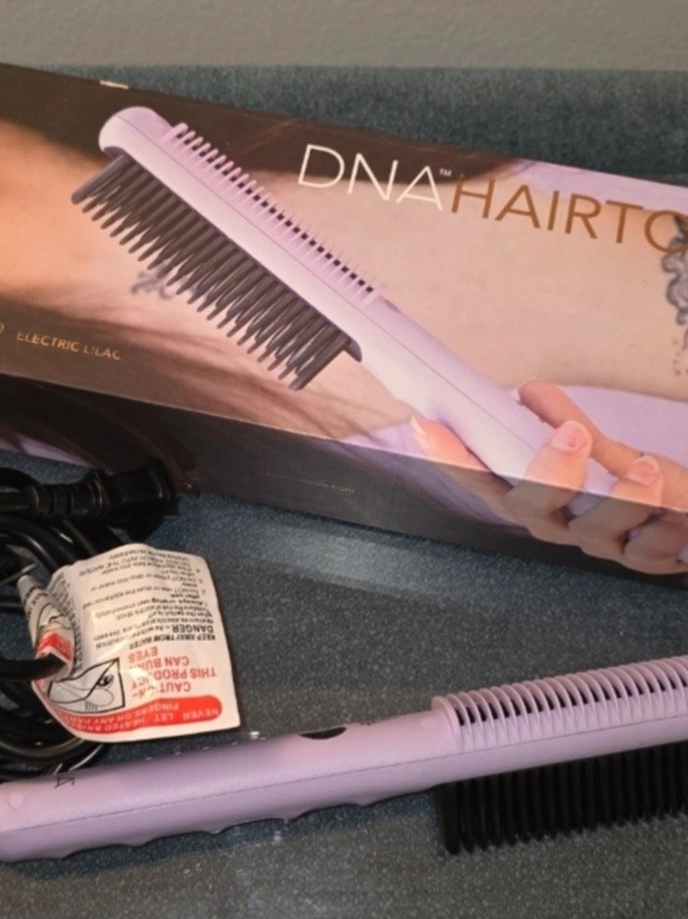 DNA HairTools Lilac Electric Straightening Comb
